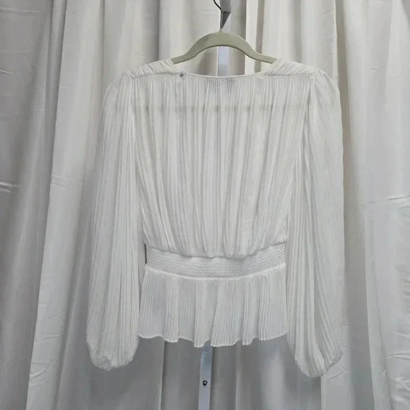 The Kooples Shear Pleated Heart Top Sz 2 - Picture 5 of 9
